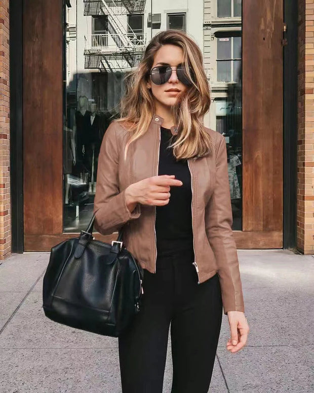 Modische Lederjacke mit zeitloser Optik