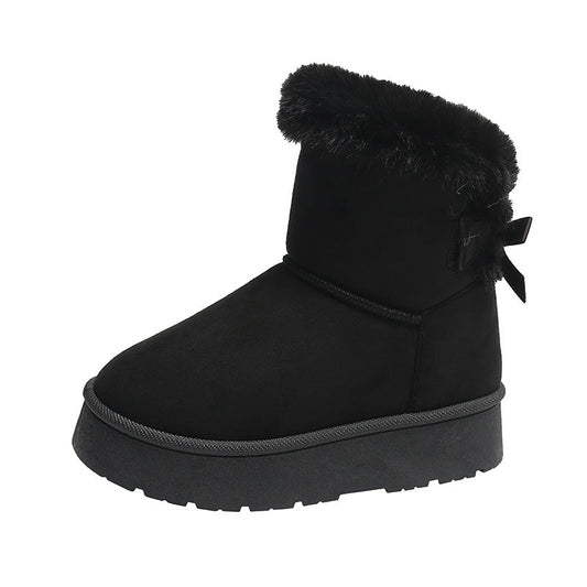 Damen-Winterstiefelette mit Schleife und Thermofutter - Bianka