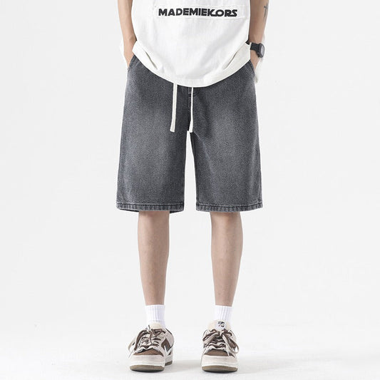 Gewaschene Denim-Shorts für Männer mit Baggy-Style - Matias