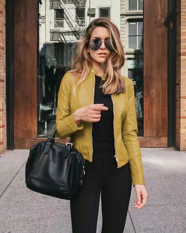 Modische Lederjacke mit zeitloser Optik