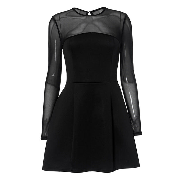 Minikleid mit transparenten Ärmeln - Clara