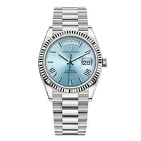 Klassische Analoguhr mit hochwertigem Metallarmband
