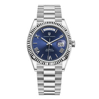 Klassische Analoguhr mit hochwertigem Metallarmband