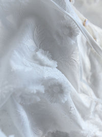Sophie - Übergroße, halbdurchsichtige, bestickte Bluse mit Blumenmuster