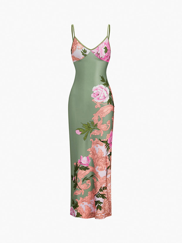 Ava - Langes Sommerkleid mit Blumenmuster
