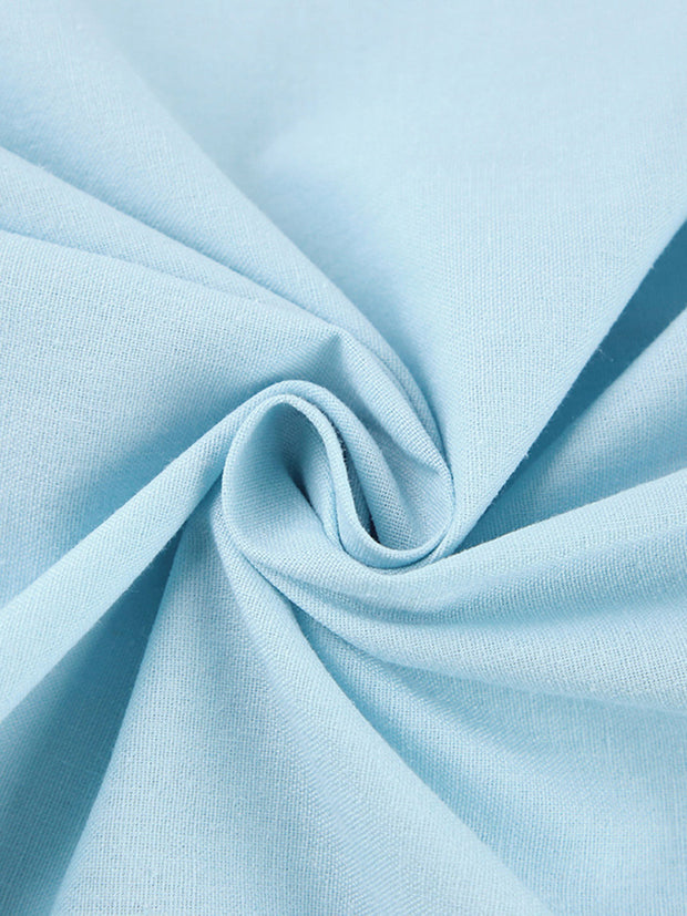 Jacqueline - Midikleid mit Krawatte aus Leinen und Baumwolle