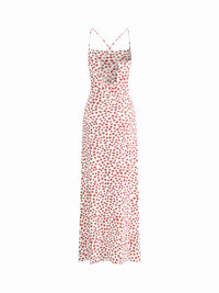 Emma - Langes Trägerkleid mit Blumenprint, überkreuzt und fließend