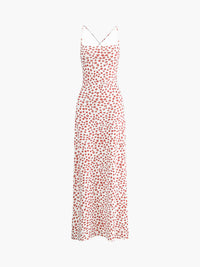 Emma - Langes Trägerkleid mit Blumenprint, überkreuzt und fließend