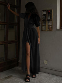 Elsie - Frenchy Langes Kleid mit Knopfleiste