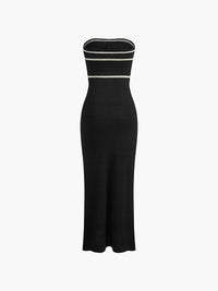 Ruby - Geknotetes Röhren-Midi-Pulloverkleid