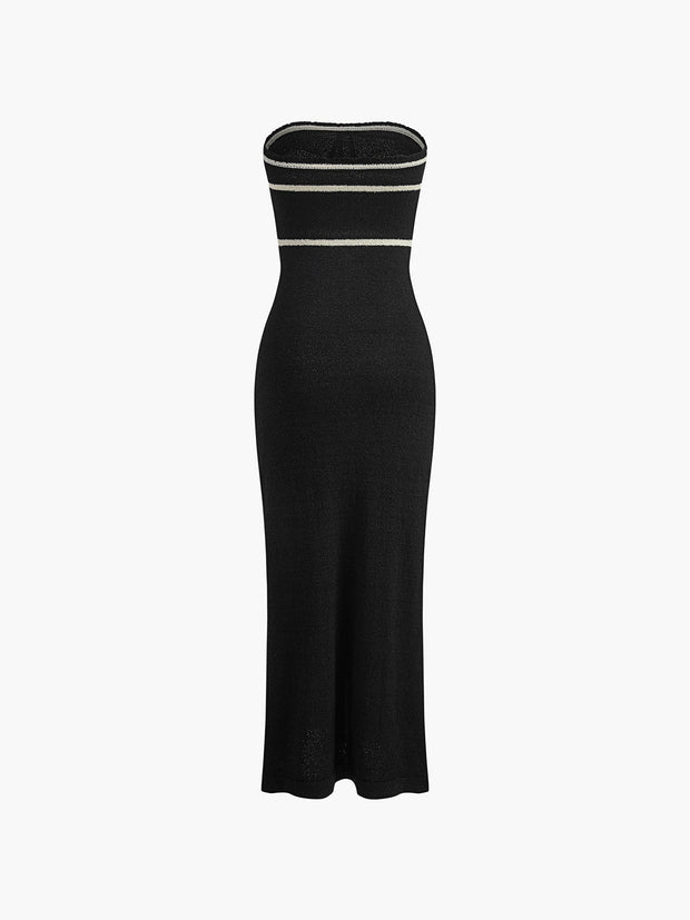 Ruby - Geknotetes Röhren-Midi-Pulloverkleid