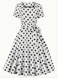 ANKE  - Elegante vintage Polka Kleid fur den Fruhling/ Sommer