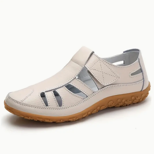 Eva - Die flachen, geschlossenen Retro-Sandalen
