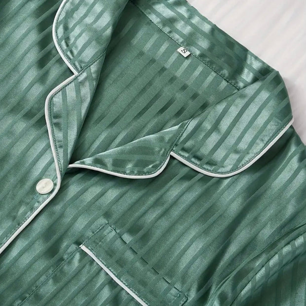 Ivy Kurzer Satin-Pyjama-Set