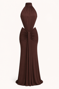 Elegantes langes Kleid mit Neckholder für Frauen - Klara