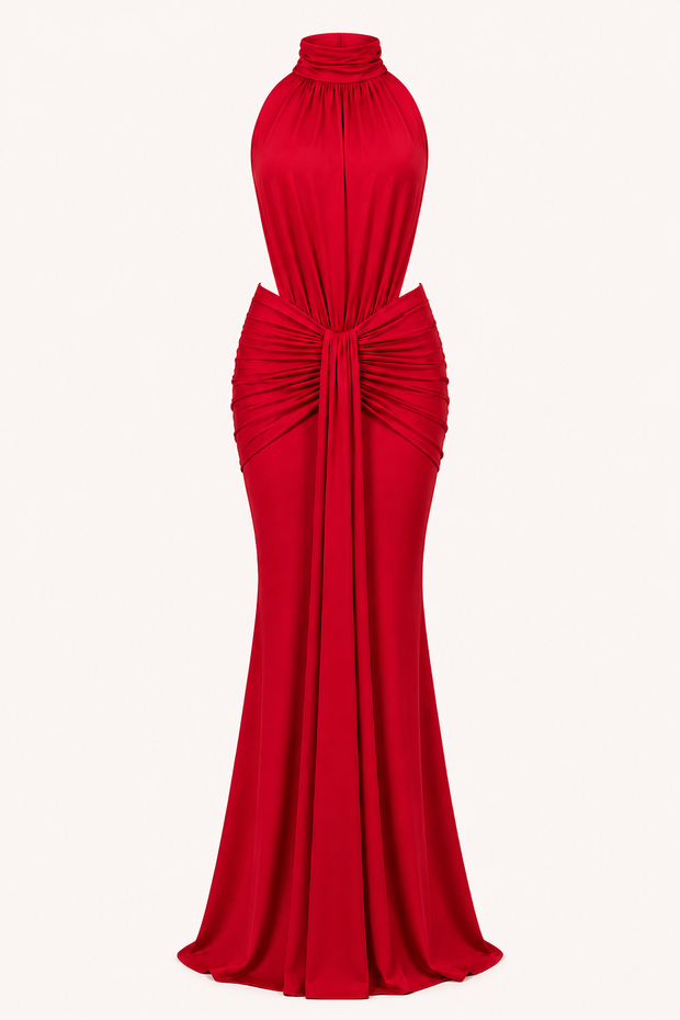 Elegantes langes Kleid mit Neckholder für Frauen - Klara