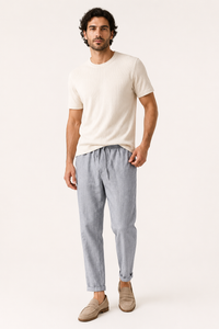 Leinenhose mit Gummibund für Herren - Falk