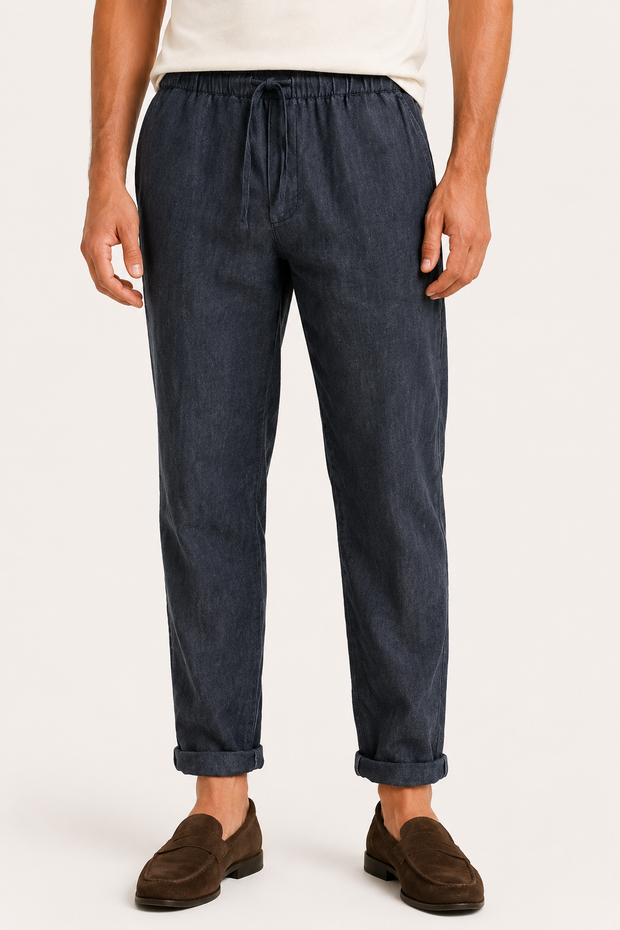 Leinenhose mit Gummibund für Herren - Falk