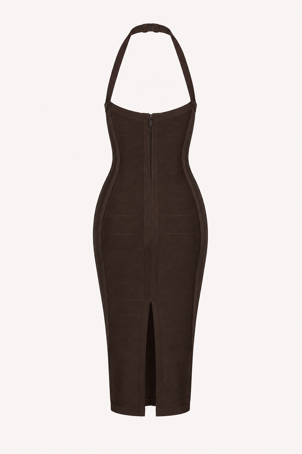Elegantes Bandage-Kleid mit Neckholder-Ausschnitt – Erika