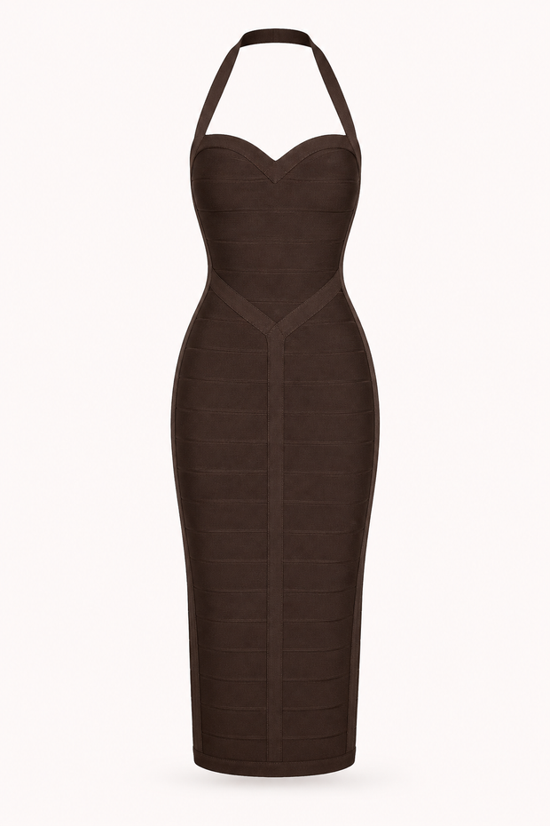 Elegantes Bandage-Kleid mit Neckholder-Ausschnitt – Erika