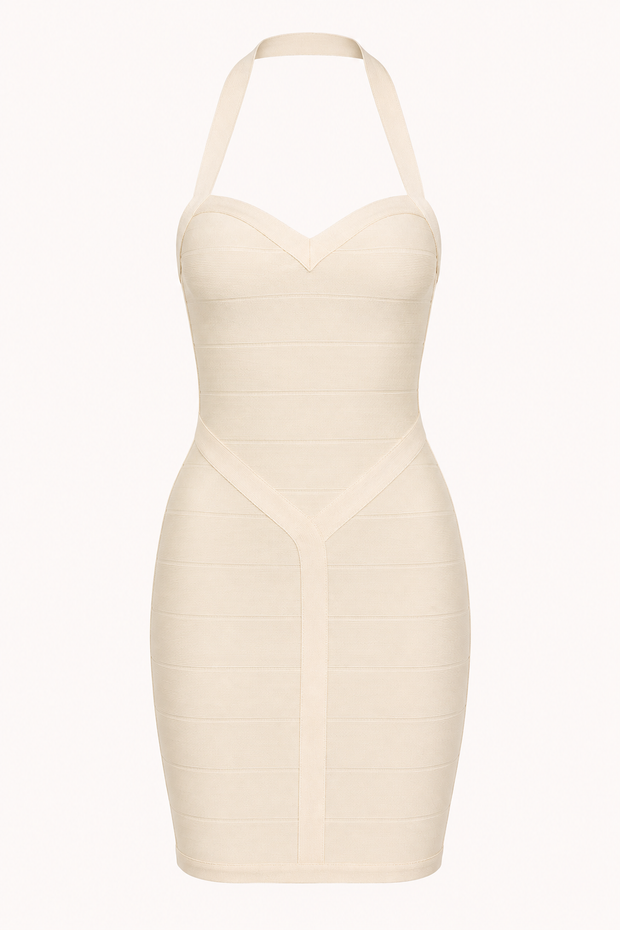 Kurzes, figurformendes Bandage-Kleid mit Herzausschnitt – Irma