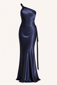 Asymmetrisches langes Kleid mit einer Schulter - Annelie