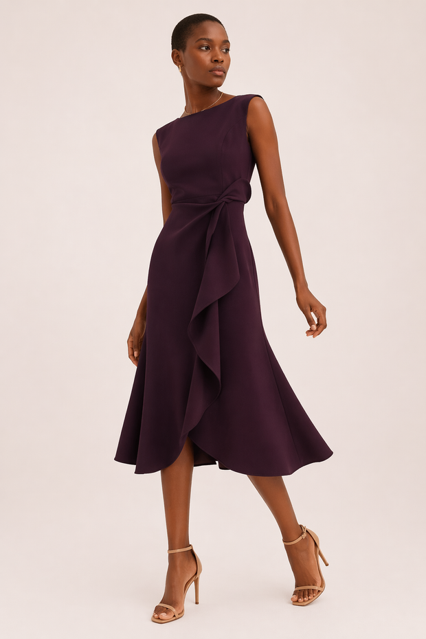 Elegantes Midikleid mit Schlitz - Mireia