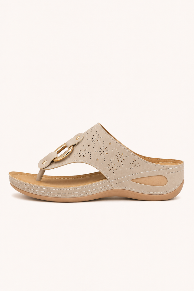 Orthopädische Damensandalen mit bequemem Keilabsatz und ergonomischer Einlegesohle – Lisa