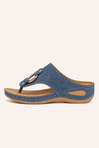 Orthopädische Damensandalen mit bequemem Keilabsatz und ergonomischer Einlegesohle – Lisa