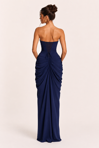 Damen langes Kleid elegantes Event Kleid slim fit Seitenschlitz - Ottilie