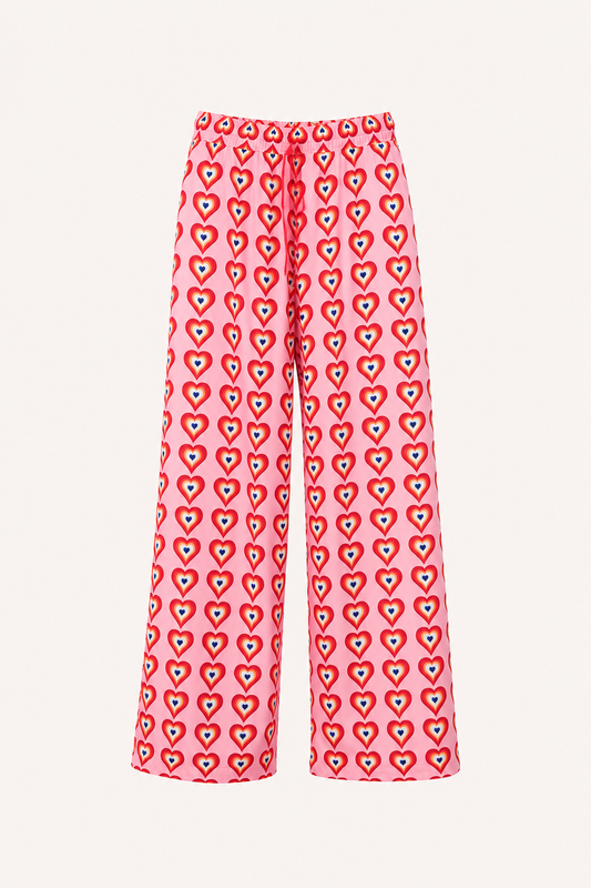 Weit geschnittene Damenhose mit Muster – Nadine