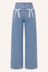 Damenjeans mit hoher Leibhöhe und geradem Bein, lässiger Stil – Lena