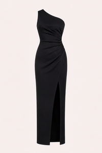 Langes, einseitiges Abendkleid für Damen mit Schlitz – Petra