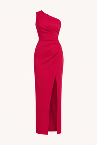 Langes, einseitiges Abendkleid für Damen mit Schlitz – Petra