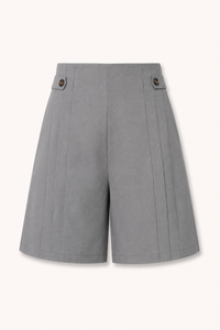 Hochgeschlossene Damen-Shorts mit seitlichen Knöpfen - Maren