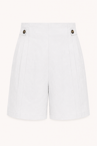 Hochgeschlossene Damen-Shorts mit seitlichen Knöpfen - Maren