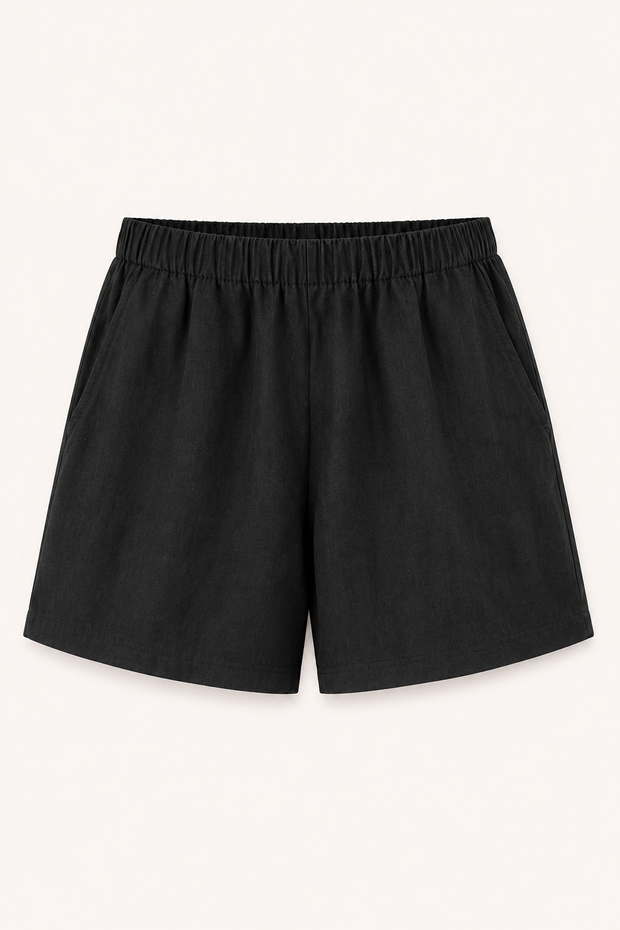 Damen-Shorts mit weitem Bein und elastischer Taille - Klara