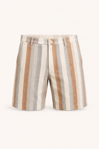Herren Leinen Bermudashorts gerade geschnitten atmungsaktiv - Falko
