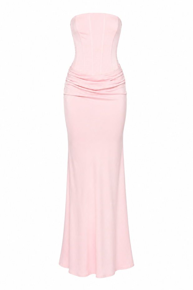 Elegantes langes Kleid für Frauen mit schmaler Passform - Leni