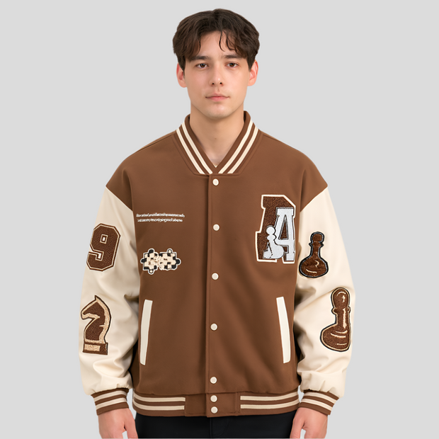 Herren Vintage-Jacke mit gestickten Aufnähern - Sam