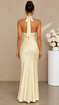 Langes Halter-Partykleid für Damen – Marce