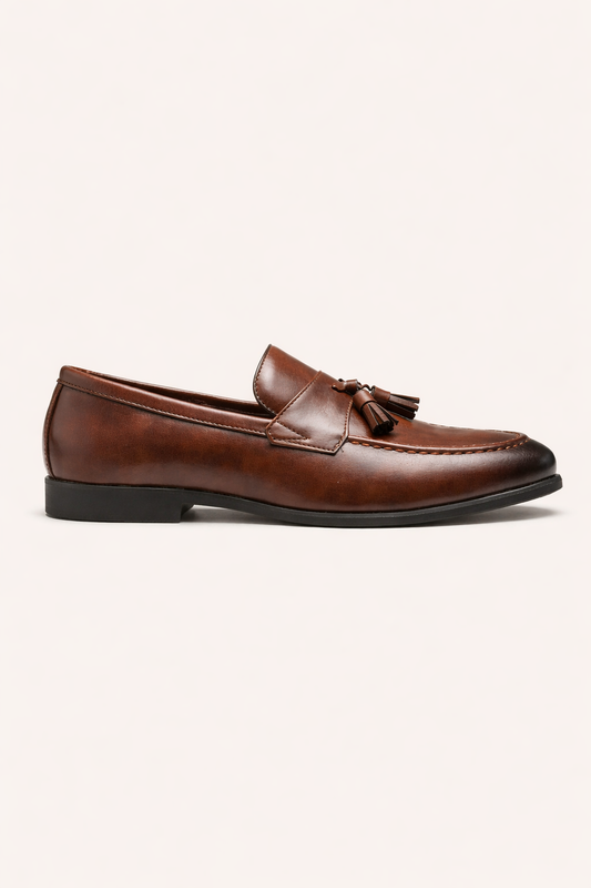 Herren Leder Mokassin Schuhe klassische Verarbeitung Quasten elegant formal - Draven