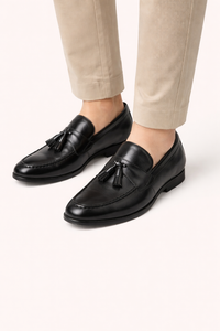 Herren Leder Mokassin Schuhe klassische Verarbeitung Quasten elegant formal - Draven