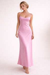 Riemchen-Maxikleid mit elegantem geradem Ausschnitt - Ashley