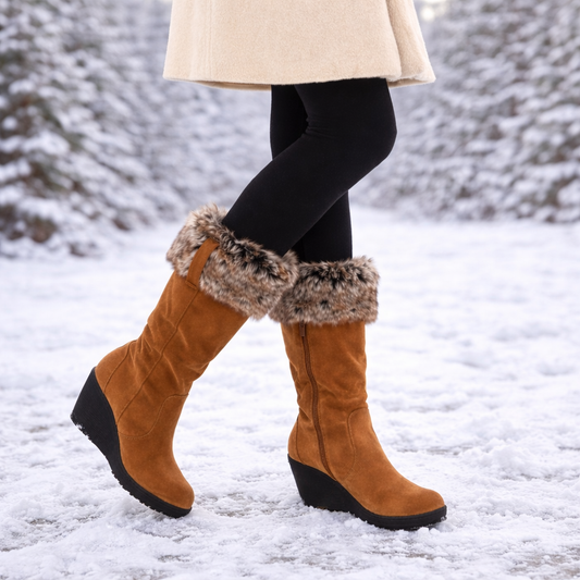 Damen-Winterstiefel mit umklappbarem Schaft und Thermofutter - Selvara