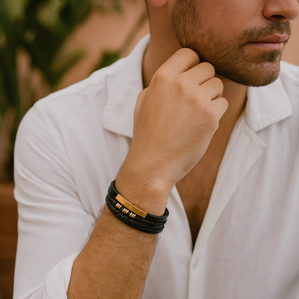 Majestic Vintage Luxuslederarmband Für Stilvolles Outfit Und Selbstbewussten Auftritt Bei Casual Und Formellen Anlässen