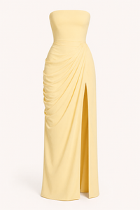 Damen langes Kleid elegantes Event Kleid slim fit Seitenschlitz - Ottilie
