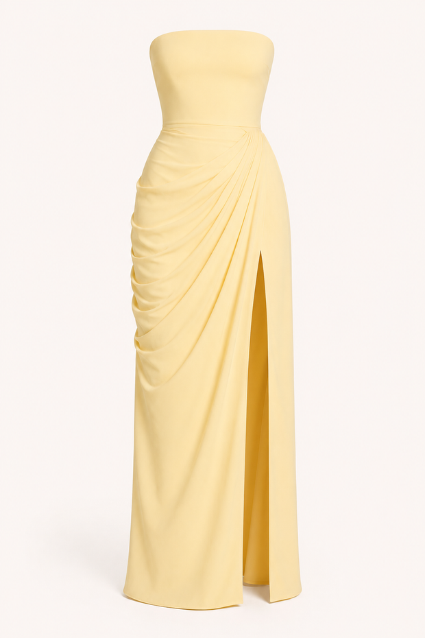 Damen langes Kleid elegantes Event Kleid slim fit Seitenschlitz - Ottilie