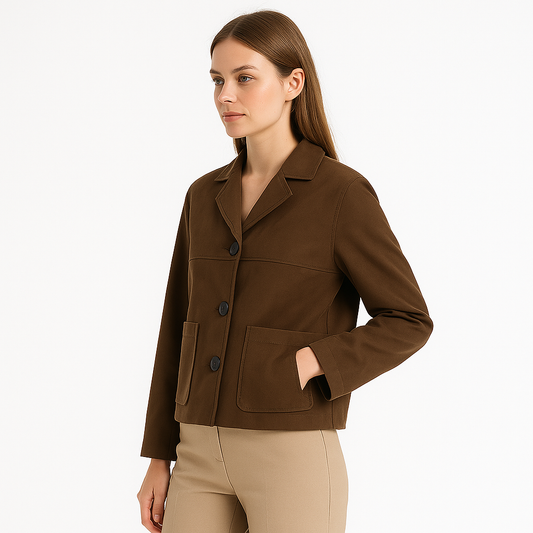 Kurze Damenjacke aus Wildleder - Maeris