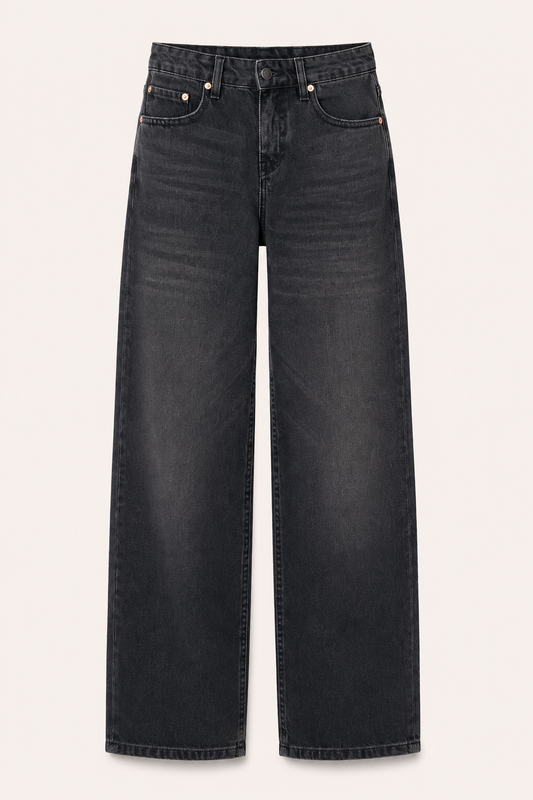 Damenjeans mit mittlerer Leibhöhe und weitem Bein – Kerstin